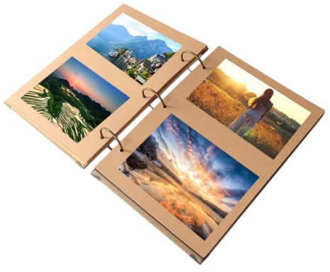 AOKWAWALIY Álbum de fotos de la amistad, álbum de recortes, álbum de fotos manual, para tartas de cumpleaños, hecho a mano