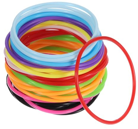 PATIKIL 100pz Braccialetti in Gelatina Silicone per Feste 10 Colori