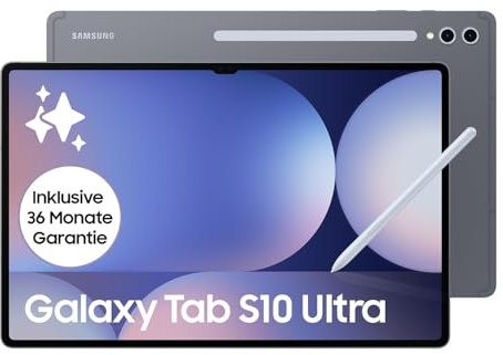 Samsung Galaxy Tab S10 Ultra AI Tablet Android, 12 GB de RAM, 512 GB de Memoria, Pantalla AMOLED, Revestimiento antirreflectante, Incluye S Pen, WiFi, Moonstone Gray, 36 Meses de garantía del