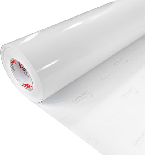 DecoMeister Lámina Adhesiva Para Muebles Vinilo Impermeable Blanco Brillante Para Exterior Papel Autoadhesivo Para Cocina Mesa Encimera Película Decorativa Para Armario Puerta En Rollo 105 x 50 cm