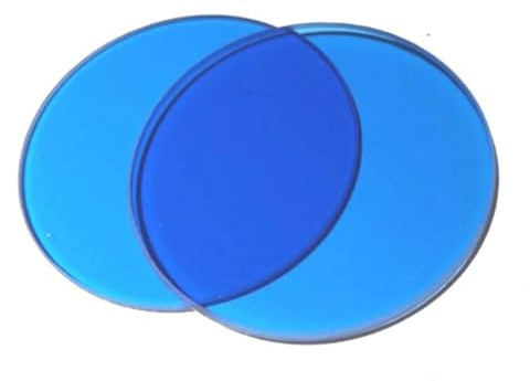 TYZK Accessori per microscopi Microscopio Biologico della microscopia Blu Verde dell'assorbitore Colore del diametro della lente di 42mm Durabilità e Prestazioni affidabili(Blue Transparent)