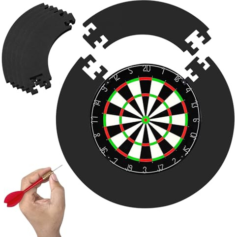 PRITOK Dart Board Surround Ring: 2.5cm Thick Splicing EVA Dartboard Surround, Dart Board Wall Protector, Universal Dartboard Wall Protection Board, Darts Accessory for Home&Outdoor Use (44*13*2.5)