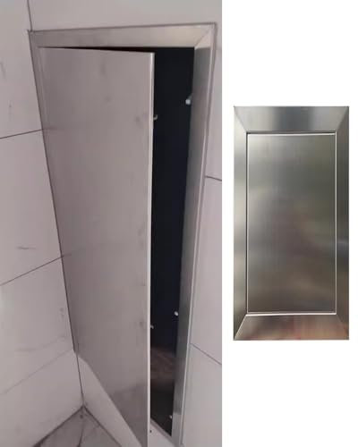 Trappe de Visite Cache-vis en Acier Inoxydable pour Panneau D'accès à La Baignoire, Trappe D'inspection de Plomberie pour Cloison Sèche pour Salle de Bain D'appartement, Mur de Ventilation(400x650mm/1