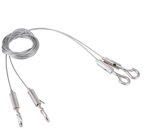 Set di fili regolabili per appendere quadri, robusto cavo in acciaio inossidabile con ganci eleganti, accessorio per foto e cornici, filo versatile per appendere foto