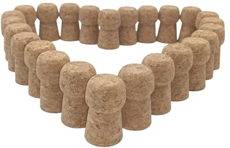 50 corchos de champán para manualidades y decoración, 100% corcho natural de Portugal