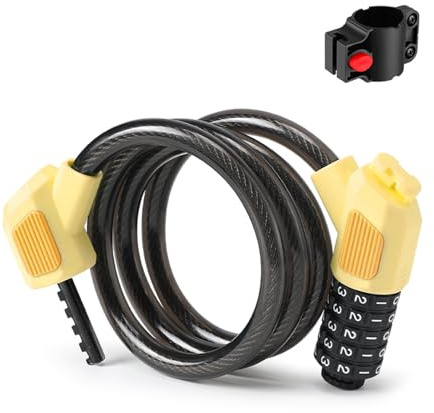 BUBEFSKD Lucchetto Per Cavo Bici A 5 Cifre Carichi Pesanti Codice Biciclette Lucchetto Bici Con Combinazione Ripristinabile Sicurezza Antifurto