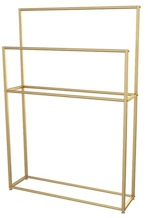 CFWSHJ Toallero Independiente, toallero de pie, toallero de Metal de 3 Niveles y 4 Barras, Colgador de Toallas de baño Independiente, Soporte para Barra de Toallas de Almacenamiento para baño, Cocina