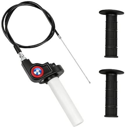 Acelerador Rápido para Motocicleta Set, HOVCEH 22mm Acelerador Moto, Manillar de Motocicleta con Cable de Acelerador para Motos de Cross, Quads, Bicicletas Eléctricas de 110-250 cc, Negro