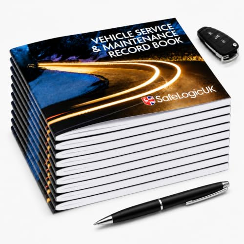 Blank Service History Books, 10 Pack, Car Service Book, Van Maintenance Record, Replacement Vehicle Logbooks, Bulk Fleet Trade Pack, UK Format