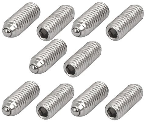 sourcing map 10stk M3x8mm 304Edelstahl Sechskant Madenschraube Set Schraube Feder Kugel de