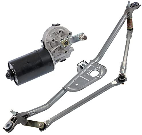 BESTPRICE Scheibenwischermotor 12v vorne + Wischergestänge, Wischermotor Frontscheibe inkl. Anbaumaterial Kompatibel mit A udi A4 B5 (8D2),A4 B5 Avant (8D5);VW PASSAT B5 (3B2),PASSAT B5 Variant (3B5)