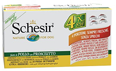 Schesir Filet de Poulet à la Dinde pour Chien - Nourriture Humide - 6 x 4 boîtes x 85 g