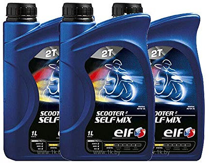 olio Miscela motorino scooter motore a 2 Tempi Elf scooter 2 Self-Mix Expert 2T 3x1lt.