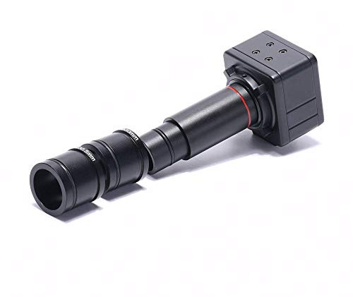 HAYEAR Cámara de microscopio digital USB 2.0 de 5 MP con calibración de software compatible con sistema Mac WIN7/8/10 + lente ocular 0.5X montaje de 23.2 mm/adaptador de 30 mm y 30.5 mm