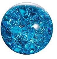 HXSCOO Cristal Feng Shui Boule Fontaine d'eau bonsaï sphère de Verre Boule de Fissure de Glace Maison Jardin décoration Ornements Fissuration sphère (Color : Sky Blue, Size : 30mm)