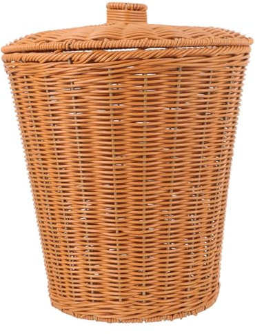 Cabilock Corbeille À Papier Multifonction En Rotin Tressé Panier De Rangement Imitation Rotin Pour La Maison