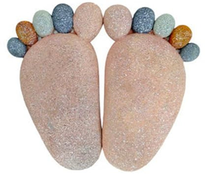 Pietre da Giardino Pietra da Calpestio per Esterni, Set di 2 Pietre, Resina Imitazione Pietra Giardino Stepping Stone, Sentiero Esterno Giardino Prato Decorazione Piede Pietra, 29 X 18 Cm ( Color : Li