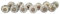 Ajuny Lot de 12 Boutons en Céramique Blanc Cassé pour Portes et Tiroirs de Cuisine Placards Meubles de Salle de Bain Commode Poignée Décorative en Poterie Fabriquée à la Main