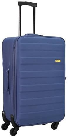 SIGN Stoffkoffer Reisekoffer Trolley (Handgepäck-Mittel-Groß-Set) + 5cm Dehnungsfuge (Blau, Handgepäck (60cm))