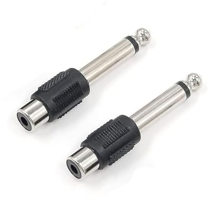 Lunpog 2 Stück Cinch Klinke Adapter,Audio Adapter 6,35mm Klinke Stecker auf 3,5mm Klinke Buchse,Chinch auf Klinke Stecker 3 5 Adapter,Klinkenstecker Adapter,6 35 Klinke auf 3 5 Klinke
