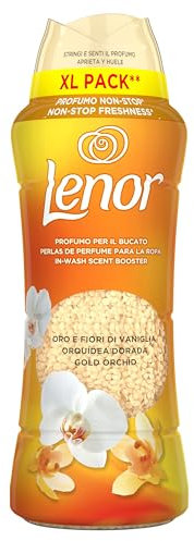 LENOR UNstoppables Perlas de Perfume para la Ropa, 41 Lavados (495g), Suavizante con Fragancia Orquidia Dorada, Potenciador de Frescor