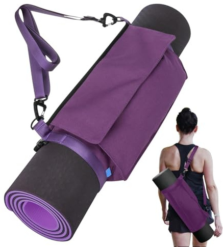 Bolsa de Yoga genérica para alfombras, 38,7 x 21,5 cm Bolsa de Almacenamiento multifunción para Esterilla de Yoga, Bolsas de Fitness con Correa Ajustable, Bolsas de Deporte para Gimnasio, Playa