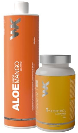 Weekontrol Pack Depurativo de Aloe Vera Puro para Beber 99%+Té Quemagrasas Potente. Set Depurativo Alóe+Te Detox, Limpieza, Digestión y Control de Peso (700Gr, Aloe Mango-Té Limón)