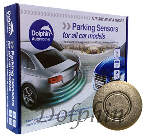 Dolphin Automotive DPS400 Reverse Parking Sensors Auto Express Award Winning 4 Ultrasonic Sensor Kit Audio Alert System (Muddy Grey)