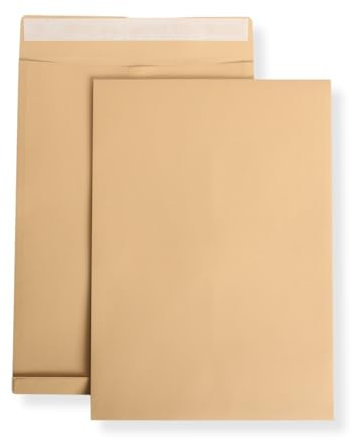 500 St. DIN B4 Faltenversandtaschen braun Stehboden und 20 mm Falte 130 gr. Kuvert 250x353x20 mm Haftklebend Briefumschläge HK Briefhüllen