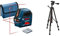 Bosch Professional Nivel láser GLL 2-10 (láser rojo, alcance: hasta 10 m, 3 pilas AA, estuche) + Trípode BT 150 (altura: 55–157 cm, rosca: 1/4)
