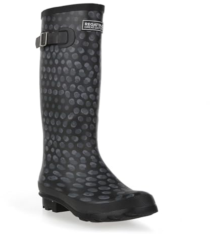 Regatta Lady Fairweather Ii Wellington Botas para mujer, Blkanimalprt, 38 EU