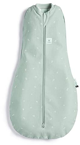 ergoPouch Baby Pucksack, 0-3 Monate, ideal Im Sommer | Sage | TOG 0.2 | Pucksack, 2-in-1, Pucktuch, Puckdecke, Schlafsack, Swaddle | Zwei-Wege Reißverschluss für einfaches Windelwechseln