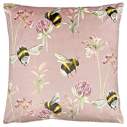 Evans Lichfield Country Bee Garden Cushion Cover, Heather, 43 x 43cm (COUNTBG/CC5/HEA)