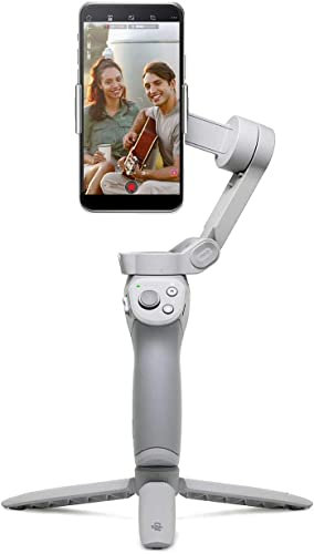 Original OM 4 Handheld 3-Axis Smartphone Gimbal StabiliserFaltbarer mobiler Gimbal, 3-Achsen Gimbal. Kompatibel mit iPhone und Android Smartphones, leichtes und tragbares Design, Gestensteuerung