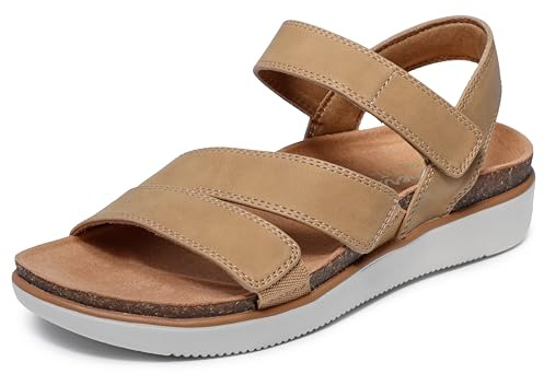 Skechers Femme Confort accru Sandale, Marron, 39 EU