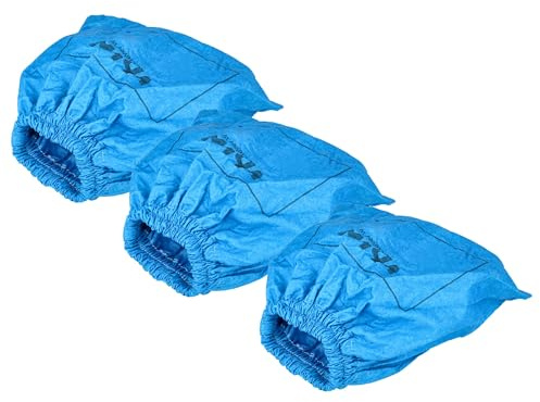vhbw 3x Filtres textiles compatible avec Einhell TC-VC 1820 S, TE-VC 36/25 Li aspirateur sec et humide - Sac filtrant, lavable bleu