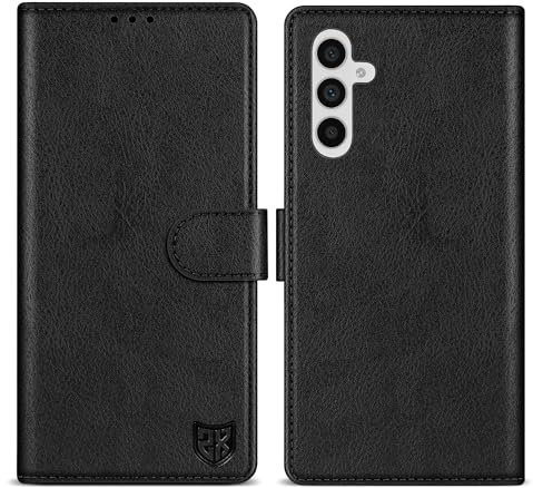 ZZXX for Samsung Galaxy A35 Wallet Case with [RFID Blocking] Card Slot Kickstand Magnetic Closure Leather Flip Fold Protective Phone Case for Samsung Galaxy A35 Case Wallet(Black-6.6 inch)