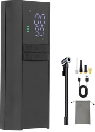 Batteria 8000 MAh Gonfiatore per Pneumatici Portatile Gonfiaggio Rapido Display LCD Luce a LED Accumulatori e Caricabatterie di Riserva Moto Ball Pompa per Pneumatici