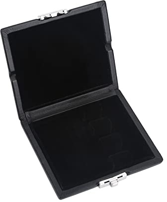 Kodrily Reed Case Wood with 3 Slots, PU Leather Bassoon Reed Case Holder, Black Carrying Case with Slots for 3Pcs Reeds, Reeds Holder Box Container Box, 3.62 x 3.07 x 0.87in, 1Pcs