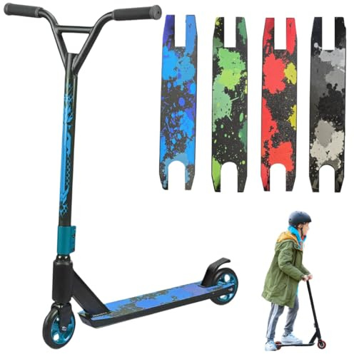 Trendi Pro Stunt Scooter | 360° Spin Handlebar Freestyle Trick Scooter with ABEC-7 Bearings | Durable Street Stunt Scooter for Boys, Girls & Teens Age 6+ (Blue)