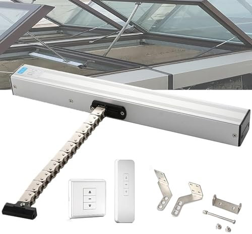 Ouvre-vitre électrique avec télécommande 24 V Entraînement silencieux Tige poussoir 400 N Force pour suspendre fenêtres et lucarnes Portée 700 mm
