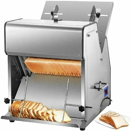 Rebanadora de pan comercial, cortadora de pan eléctrica, cortadora eléctrica de 12 mm de grosor, cortadora de panadería de 31 piezas, procesadora de tostadas para electrodomésticos de cocina, para p