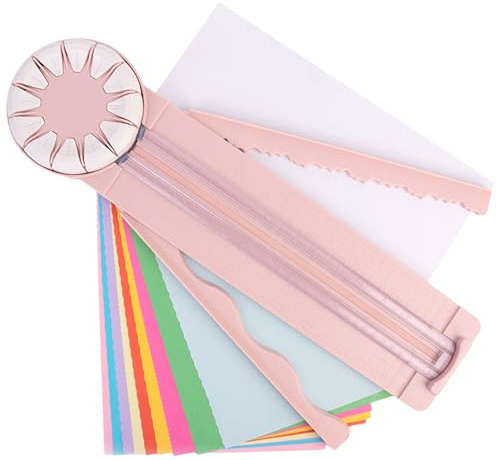 Coupe-bordure pour travaux manuels – Coupe-papier 12 en 1, outil de coupe créatif | façonneur de bord de scrapbooking mesuré, coupe-papier cartonné multifonction, machine à bordure artisanale pour