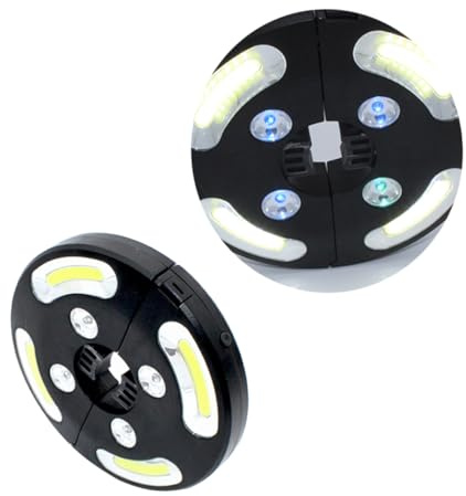 Operitacx Luz Led Para Paraguas De Lúmenes Cob Luces Coloridas Para Tienda De Campaña y Acampar Lámpara De Sombrilla Negra