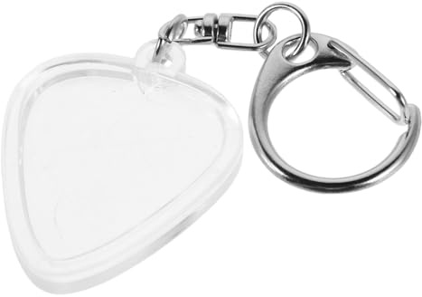 UTHCLO Boîte de Rangement pour Médiators de Guitare en Plastique Transparent Porte-clés Forme de Cœur, Stockage Pratique et Prévention Perte pour Passionnés de Musique à Domicile