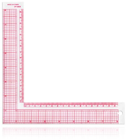 L-Shaped Sewing Ruler - ShiningUU 90 Degree Transparent Quilting Ruler for Fabric Pattern Making | Professional Tailor Measuring Tool for DIY & Craft