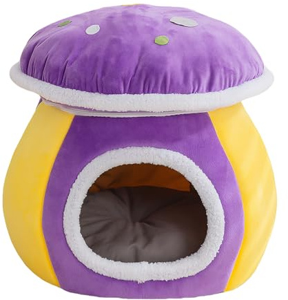 Bexdug Lit Caverne pour Chat | Nid De Sommeil Chaud Et Confortable d'hiver avec Matelas Amovible - Maison pour Chat D'Intérieur,pour Chiot et Animal, Intérieur, Salon, Chambre, Balcon, Appartement