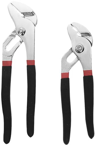 FOMIYES Set 2 Pinze Idrauliche per Pompa Acqua in Acciaio Forgiato 6 e 8 Antiscivolo per Riparazioni Domestiche Impugnature Ergonomiche e Giunti Scanalati per Uso