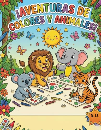 Libro de colorear animales para niños: Más de 70 páginas de diversión creativa | Animales de la selva, granja, mar y bosque | Regalo ideal para niños y niñas de 2 a 8 Años.