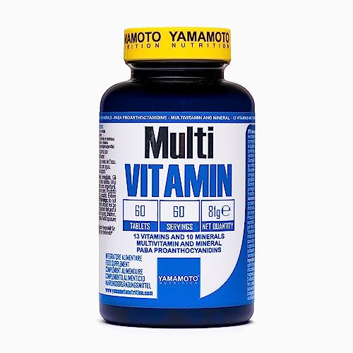 YAMAMOTO Nutrition, Multi VITAMIN 60 Compresse, Integratore Alimentare con Vitamine e Minerali, Multivitaminico e Multi Minerale Completo, 89 gr